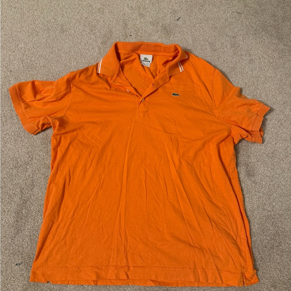 Lacoste Men's Bright Orange Polo Shirt